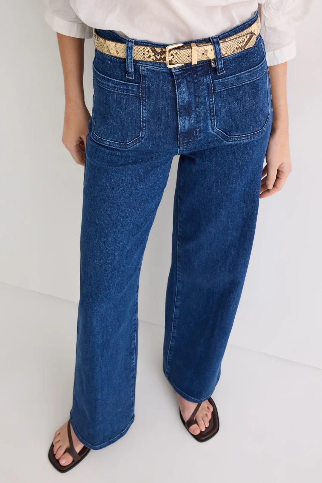 Le Slim Palazzo Modernist Pocket Jeans | Rent the Runway