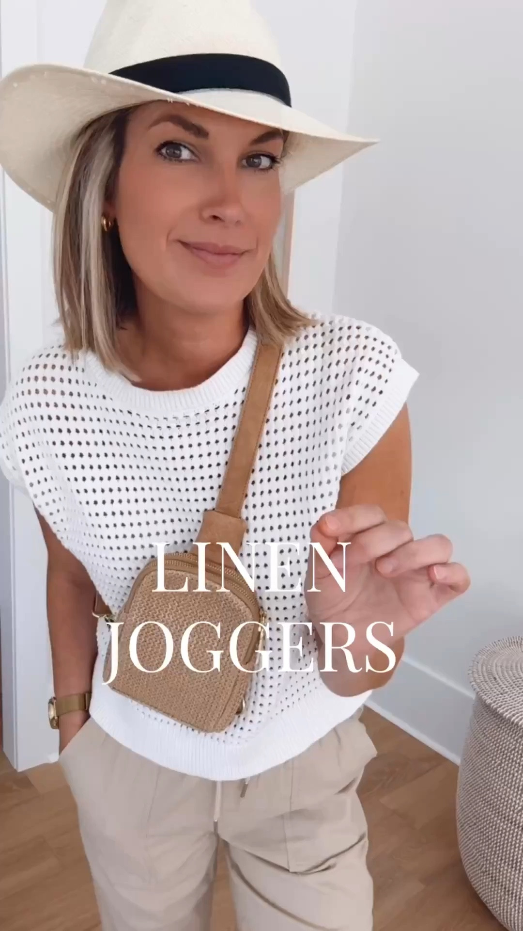 These amazon linen joggers are so good! I am 5’11” wearing size small in the pants and both tops.  Travel outfit.  

#LTKWorkwear #LTKTravel #LTKTall