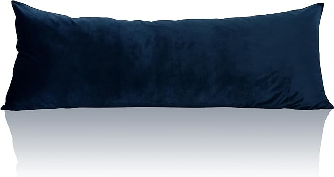 StangH Navy Blue Velvet Body PillowCover, 20 x 54 Pillow Cover, Winter Season Soft Warm Body Pill... | Amazon (US)