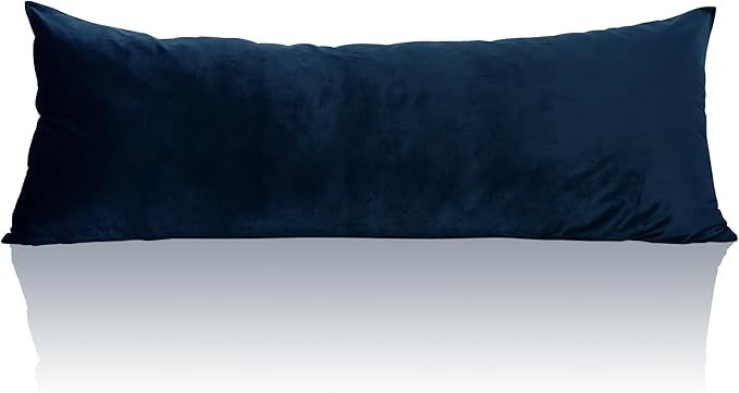 StangH Navy Blue Velvet Body PillowCover, 20 x 54 Pillow Cover, Winter Season Soft Warm Body Pill... | Amazon (US)