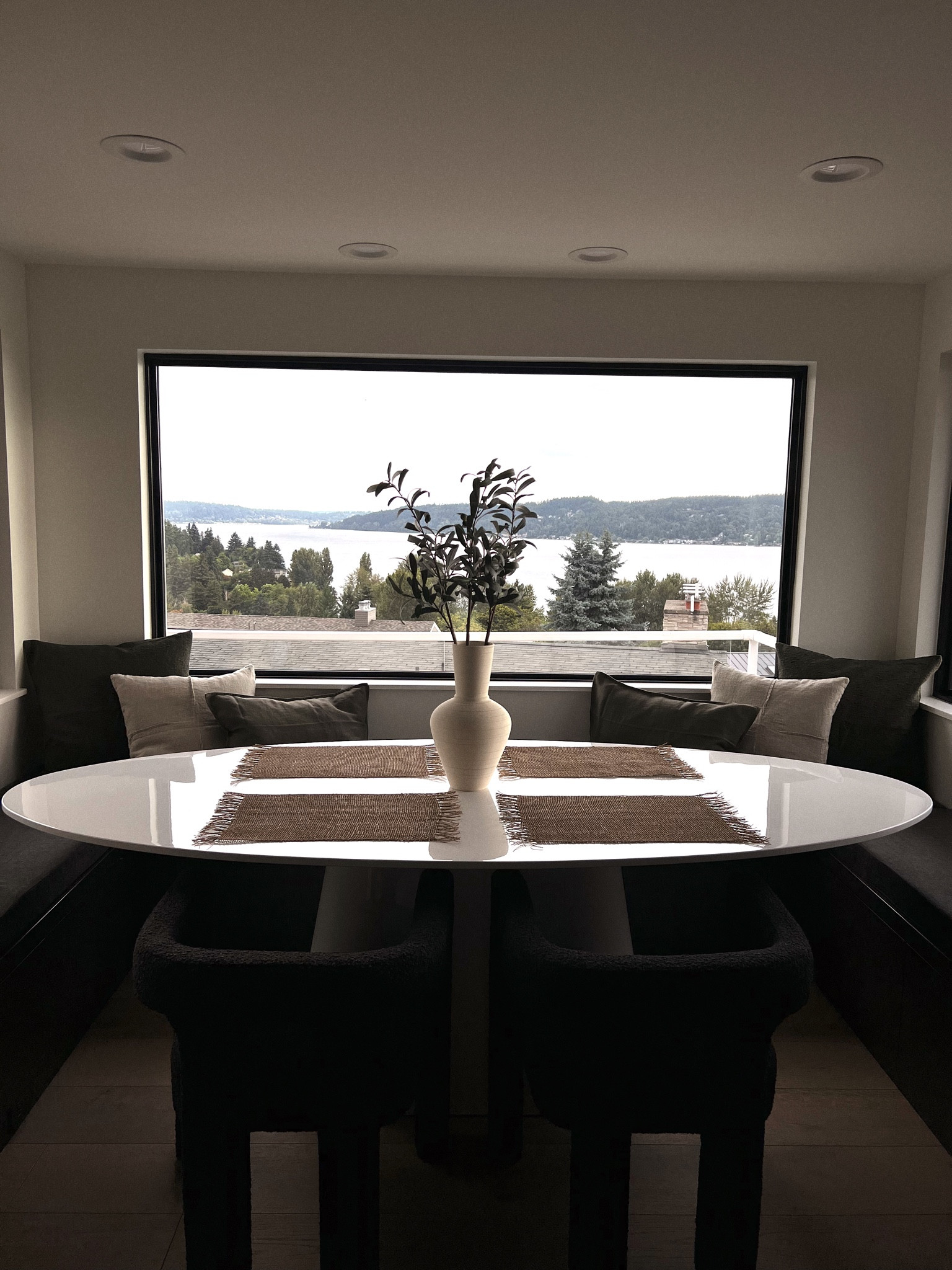 breakfast nook styling — finally landed on pillow arrangements across boucle & linen in olive and tan

#LTKhome #LTKunder100 #LTKSale