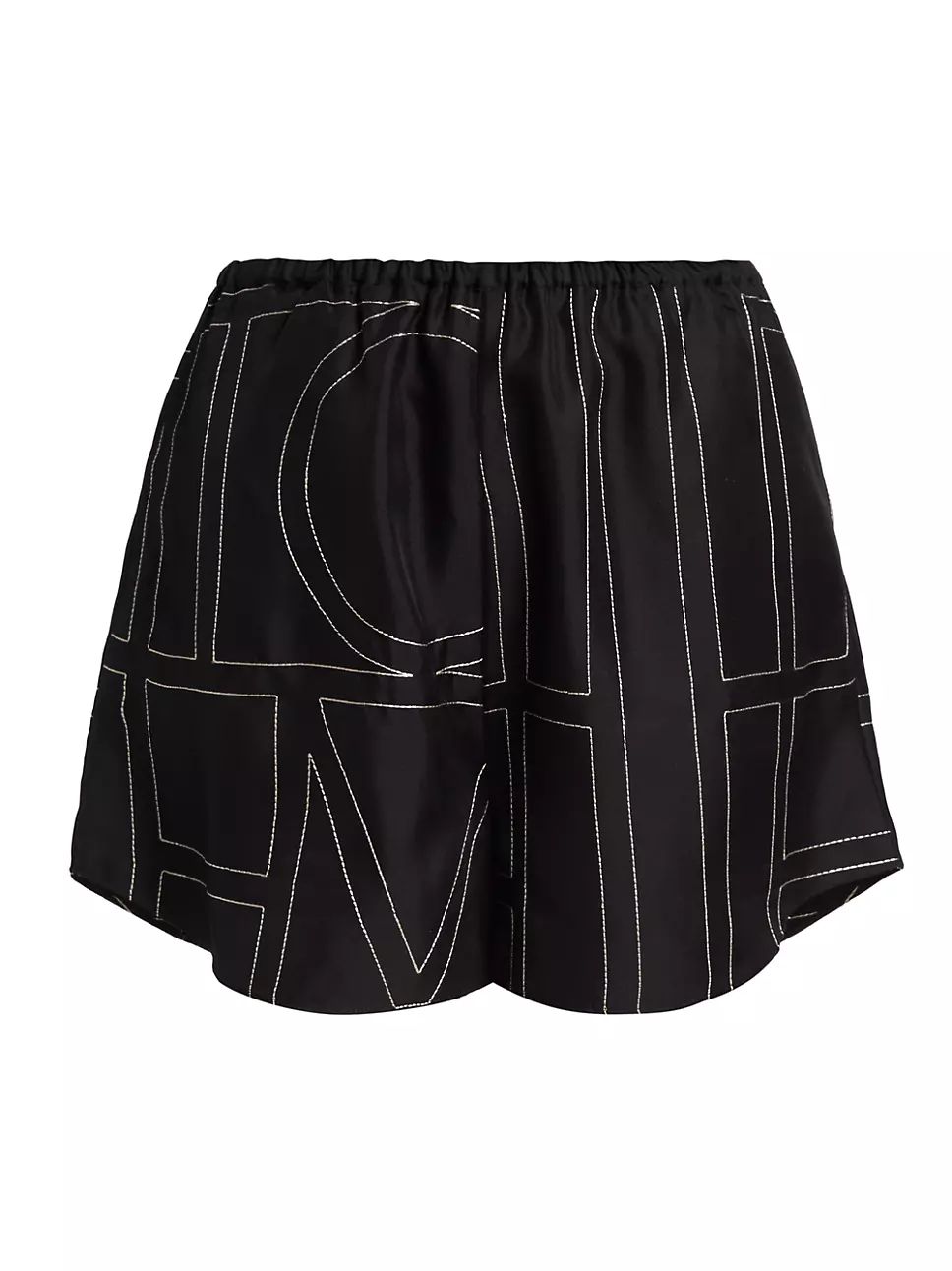 Toteme Silk Stitched-Logo Shorts | Saks Fifth Avenue (UK)