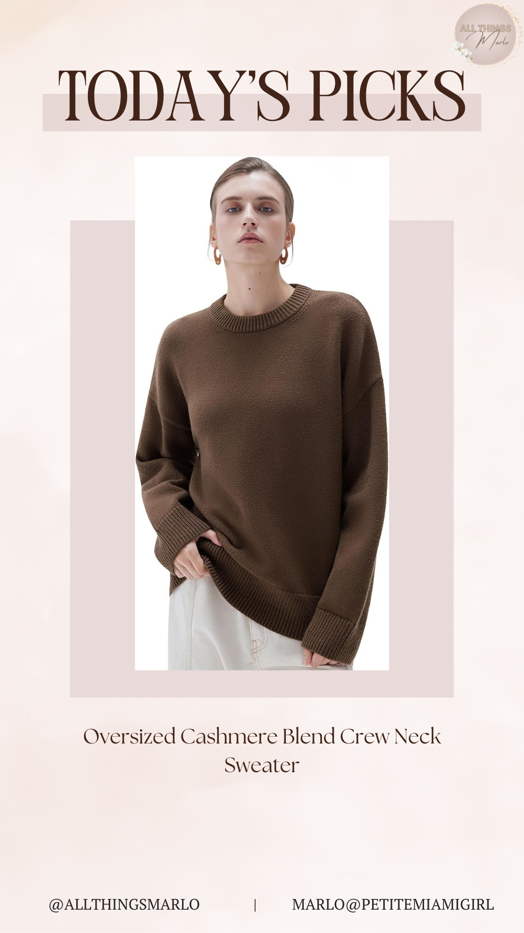 Oversized Cashmere Blend Crew Neck Sweater 

 #LTKSeasonal #LTKWorkwear #LTKTravel