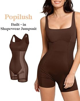 Popilush Shapewear Jumpsuits - Workout jumpsuit for Women Sleeveless Yoga Jumpsuits with Tummy Co... | Amazon (US)