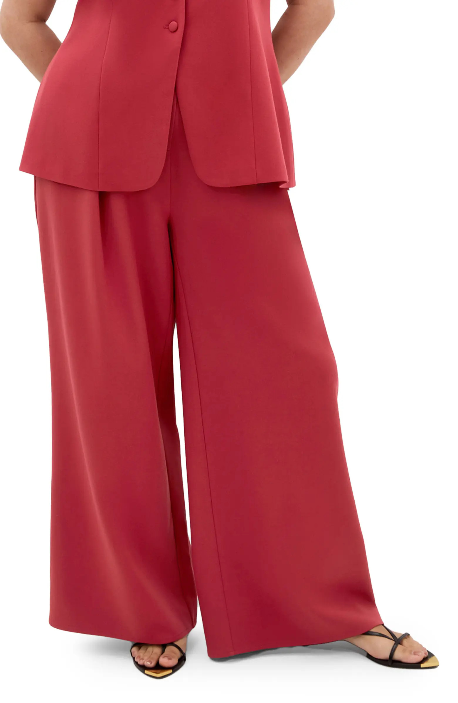 City Chic Tori Pleat Wide Leg Pants | Nordstrom | Nordstrom