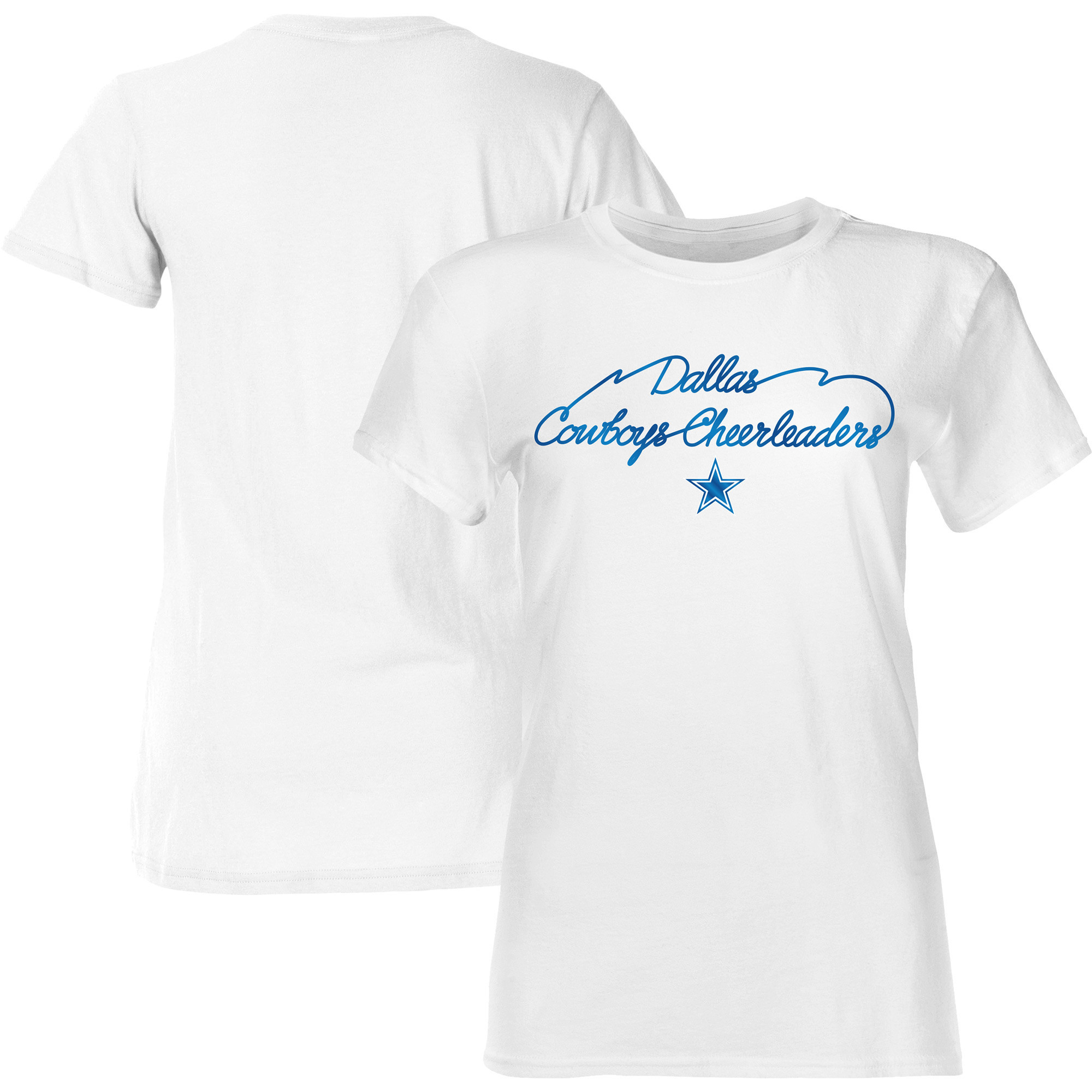 Women's White Dallas Cowboys Thunderstruck Foil T-Shirt | Fanatics