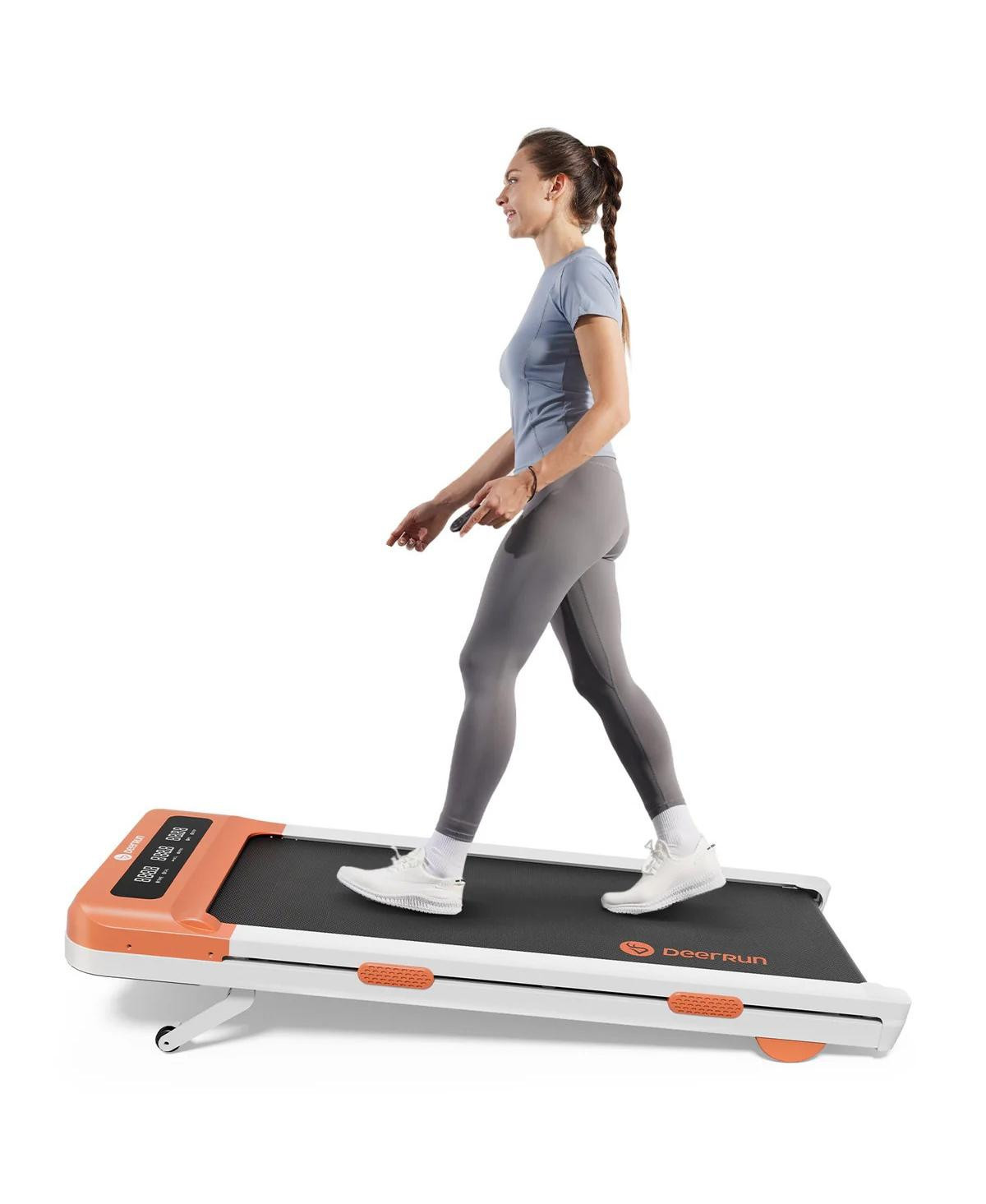 DeerRun Z10 12% Auto Incline Smart Walking Pad Treadmill with remote control-Orange | Macy's