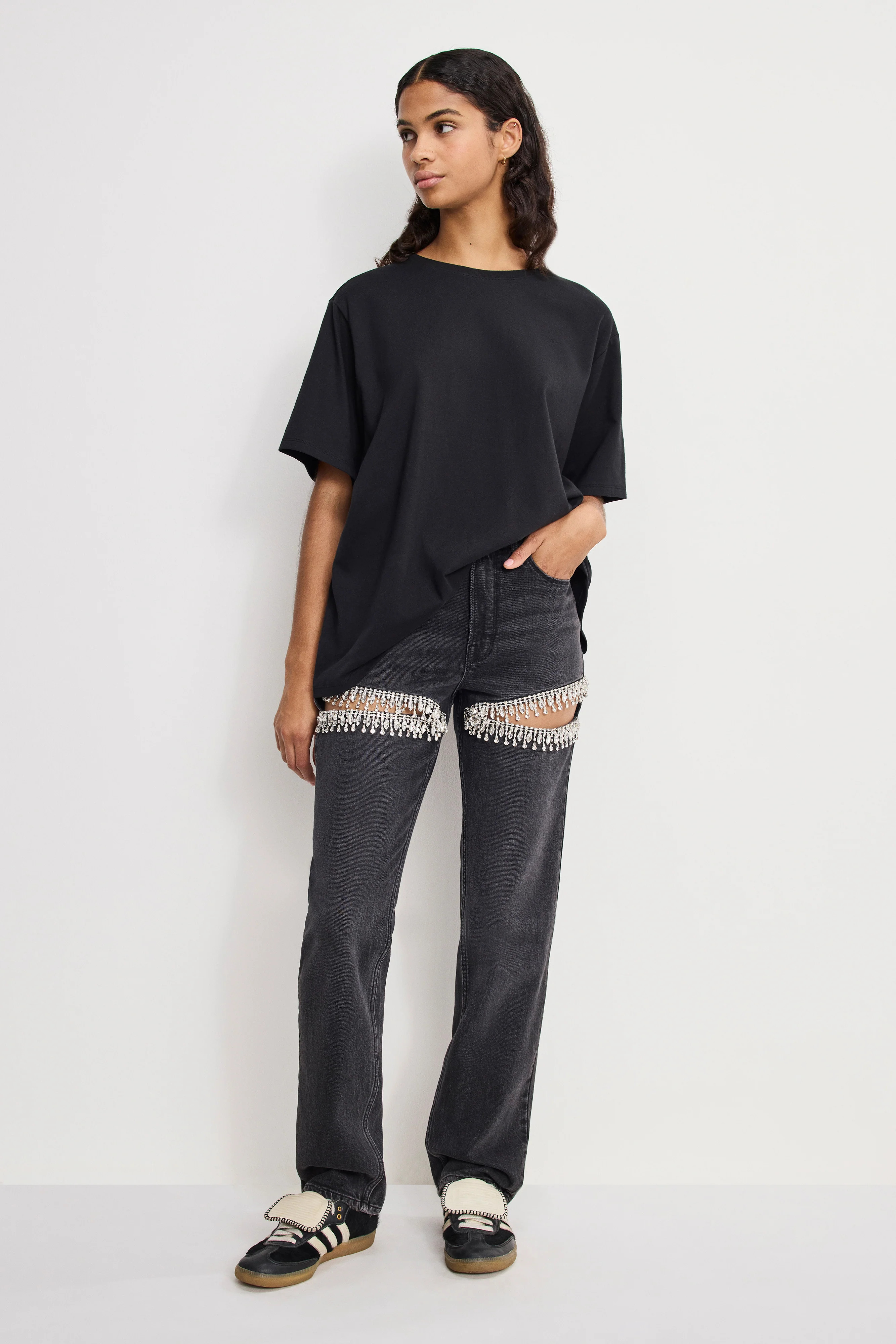 GOOD ICON STRAIGHT DIAMOND JEANS | BLACK376 - GOOD AMERICAN | Good American