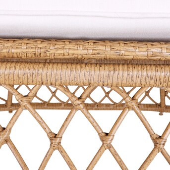 Origin 21 Southaven 2-Piece Wicker Patio Conversation Set with White Cushions | Lowe's