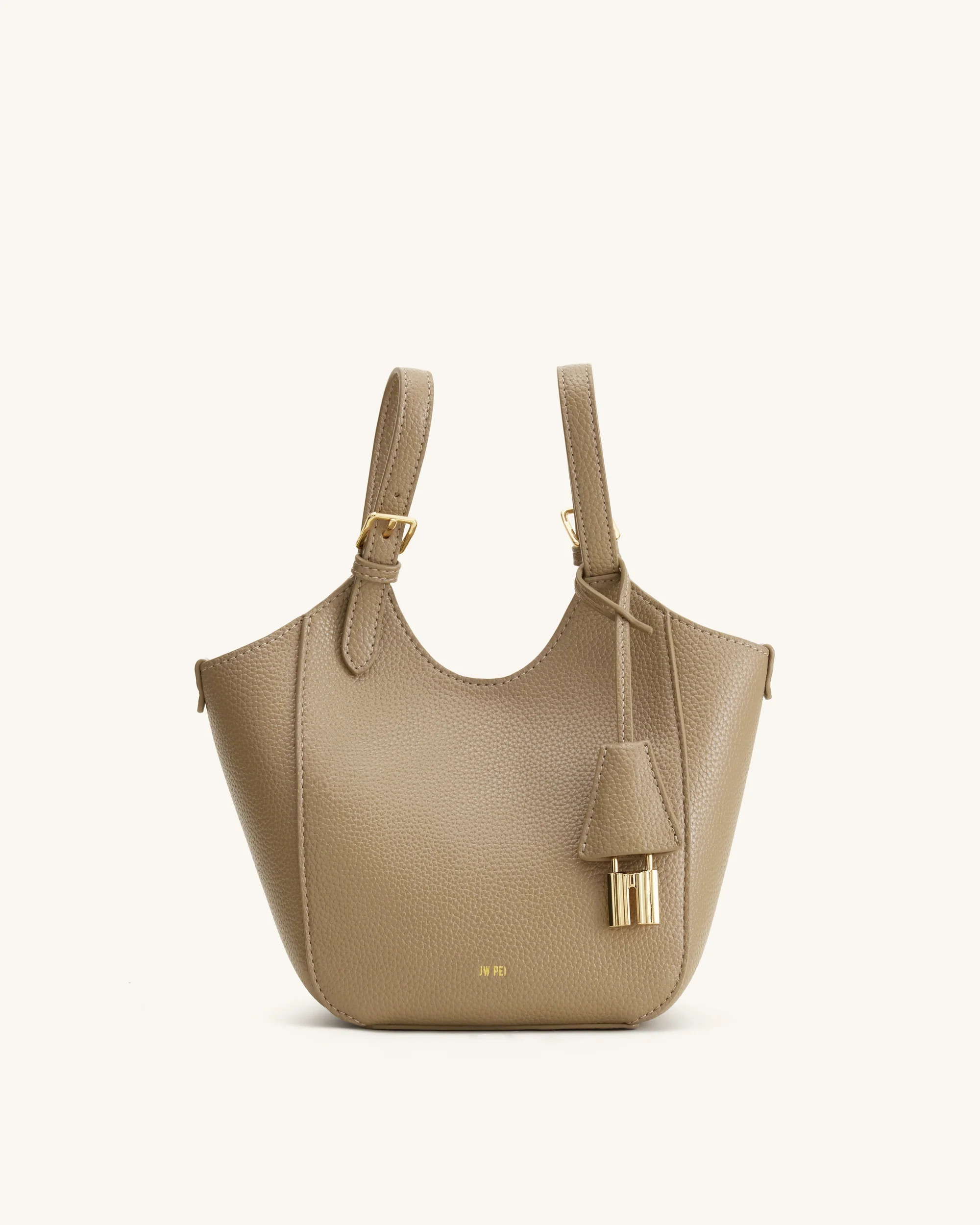 Ines Padlock Tote Bag - Gray Beige | JW PEI US