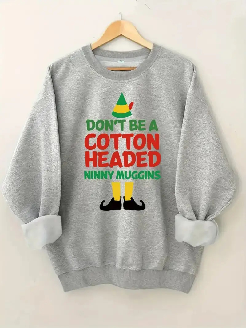 Casual Letter Print Sweatshirt for Women, Polyester Knit Fabric, Round Neck, All-Season Comfort, ... | Temu Affiliate Program