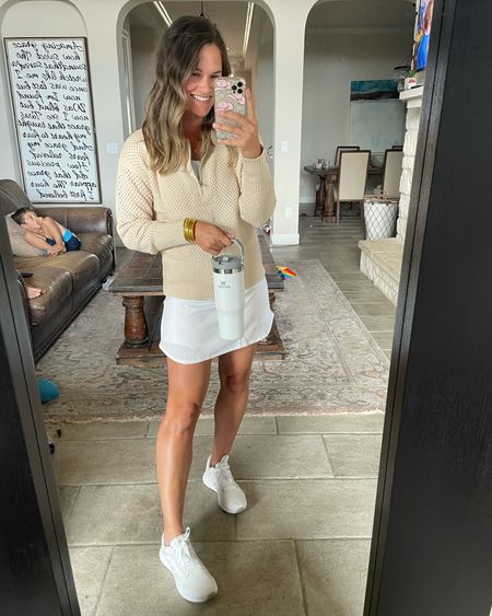 Comment “LINK” to get links sent directly to your messages. This pullover is 10/10 also linking up the top I wore under and tennis skirt all Amazon ✨ 
.
#amazonfashion #founditonamazon #casualoutfit #casualstyle #tennisskirt #lookalike #dupes #momstyle

#LTKstyletip #LTKfit #LTKunder50