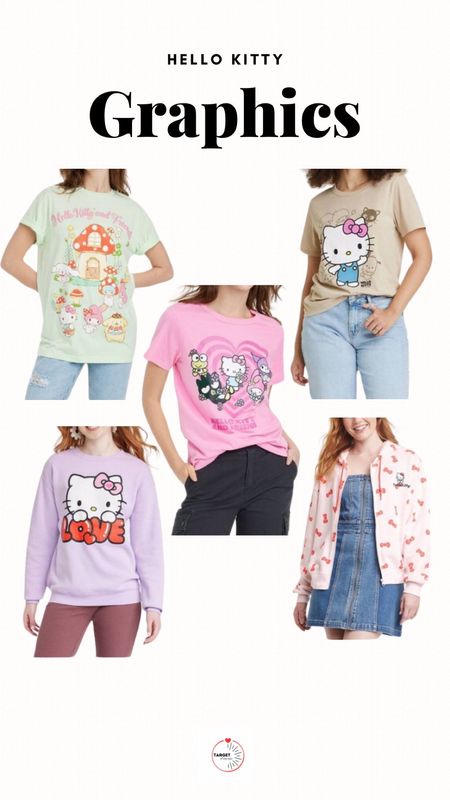 Target Graphic Hello Kitty Tees, Sweatshirts, and Jackets #target #targetstyle #targetfashion #targetlooks #targettees #graphictees #targetlooks 

#LTKstyletip #LTKtravel #LTKfindsunder50