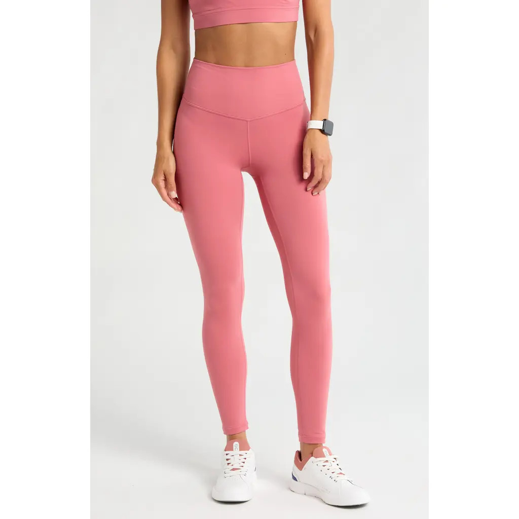 Zella Studio Luxe High Waist 7/8 Leggings in Pink Mauve at Nordstrom Rack, Size Small | Nordstrom Rack