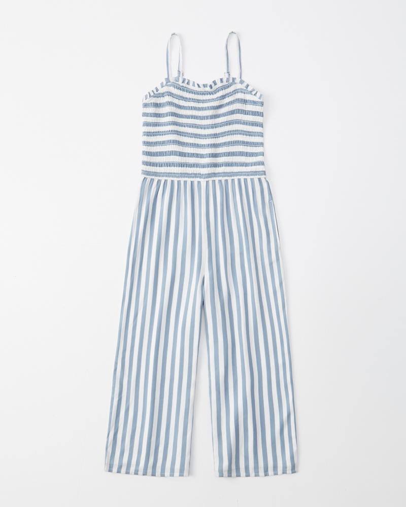 smocked jumpsuit | abercrombie kids US