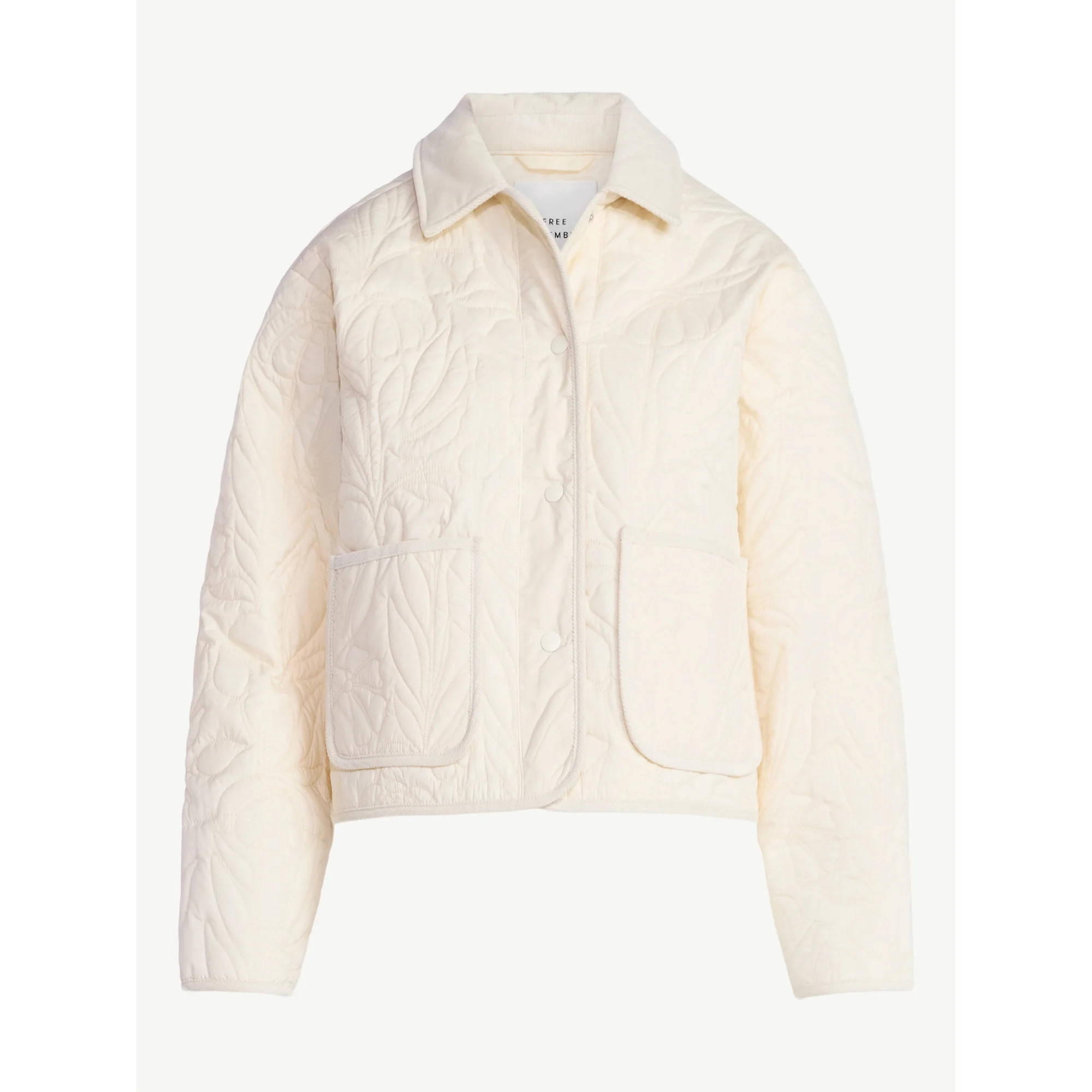 Free Assembly Women's and Women's Plus Floral Quilted Jacket, Sizes XS-4X | Walmart (US)