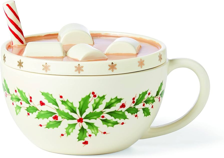 Lenox 893489 Holiday Cocoa Mug Covered Candy Dish | Amazon (US)