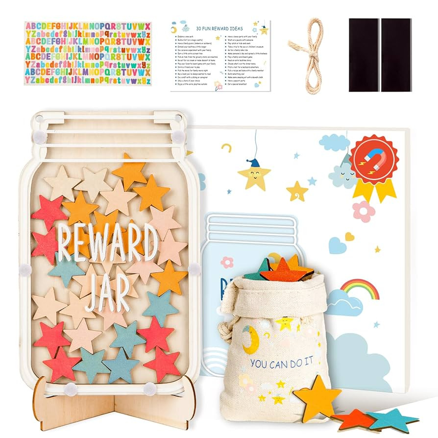 Magnetic Star Reward Jar for Kids, Personalized Reward System for Behavior Management at School C... | Amazon (US)