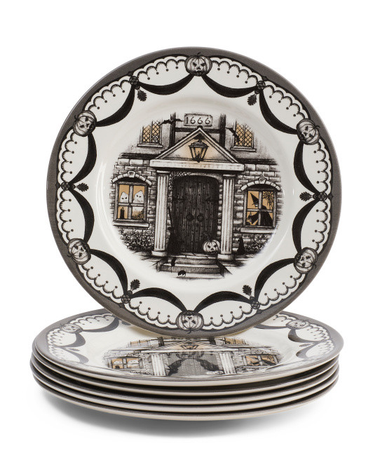 Made In England 6pk Haunted House Dinner Plates | TJ Maxx