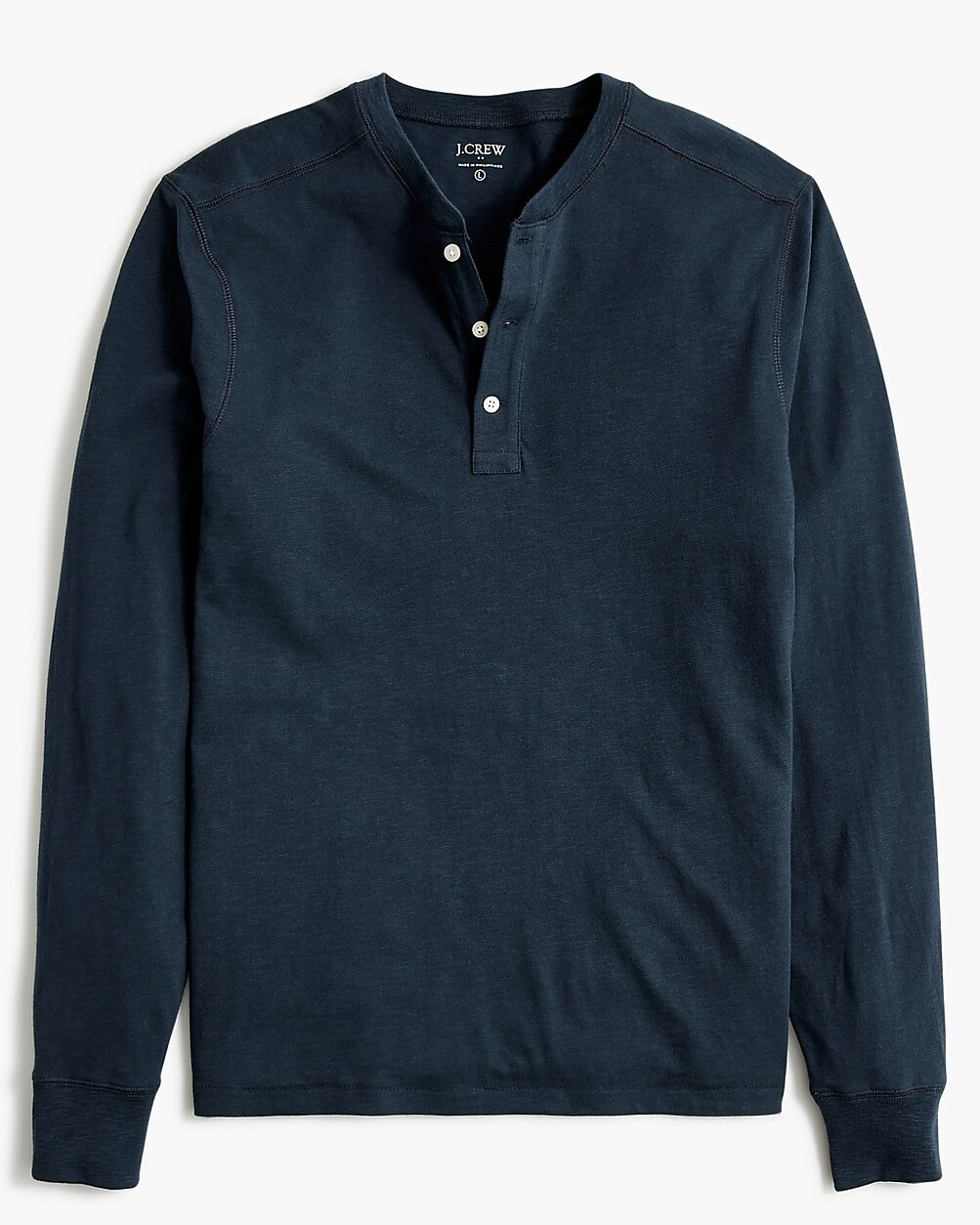 Long-sleeve henley in slub cotton | J.Crew Factory