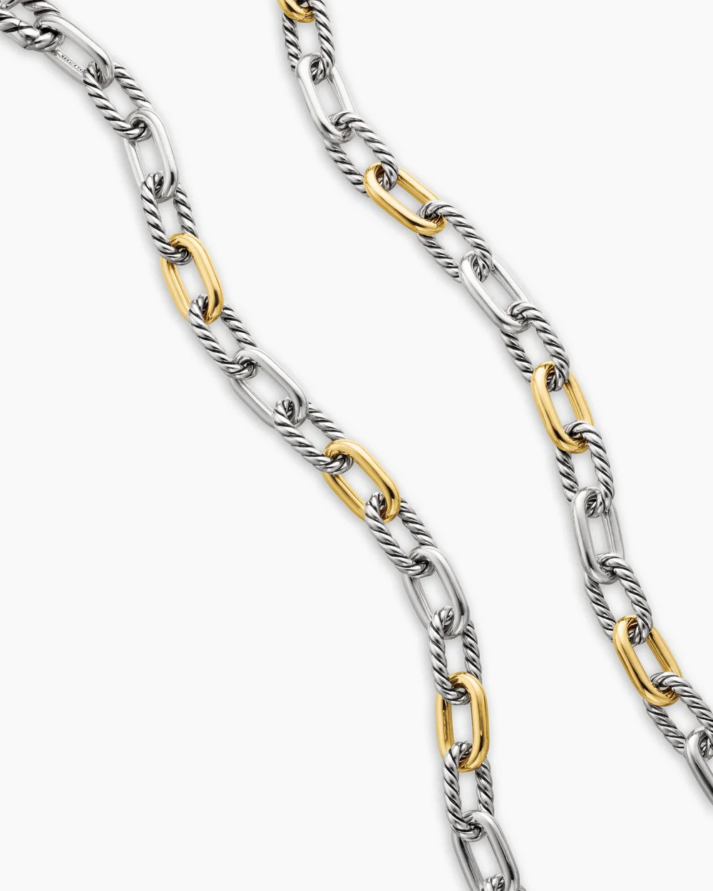 David Yurman | DY Madison Chain Necklace in Sterling Silver with 18K Yellow Gold, 8.5mm | David Yurman