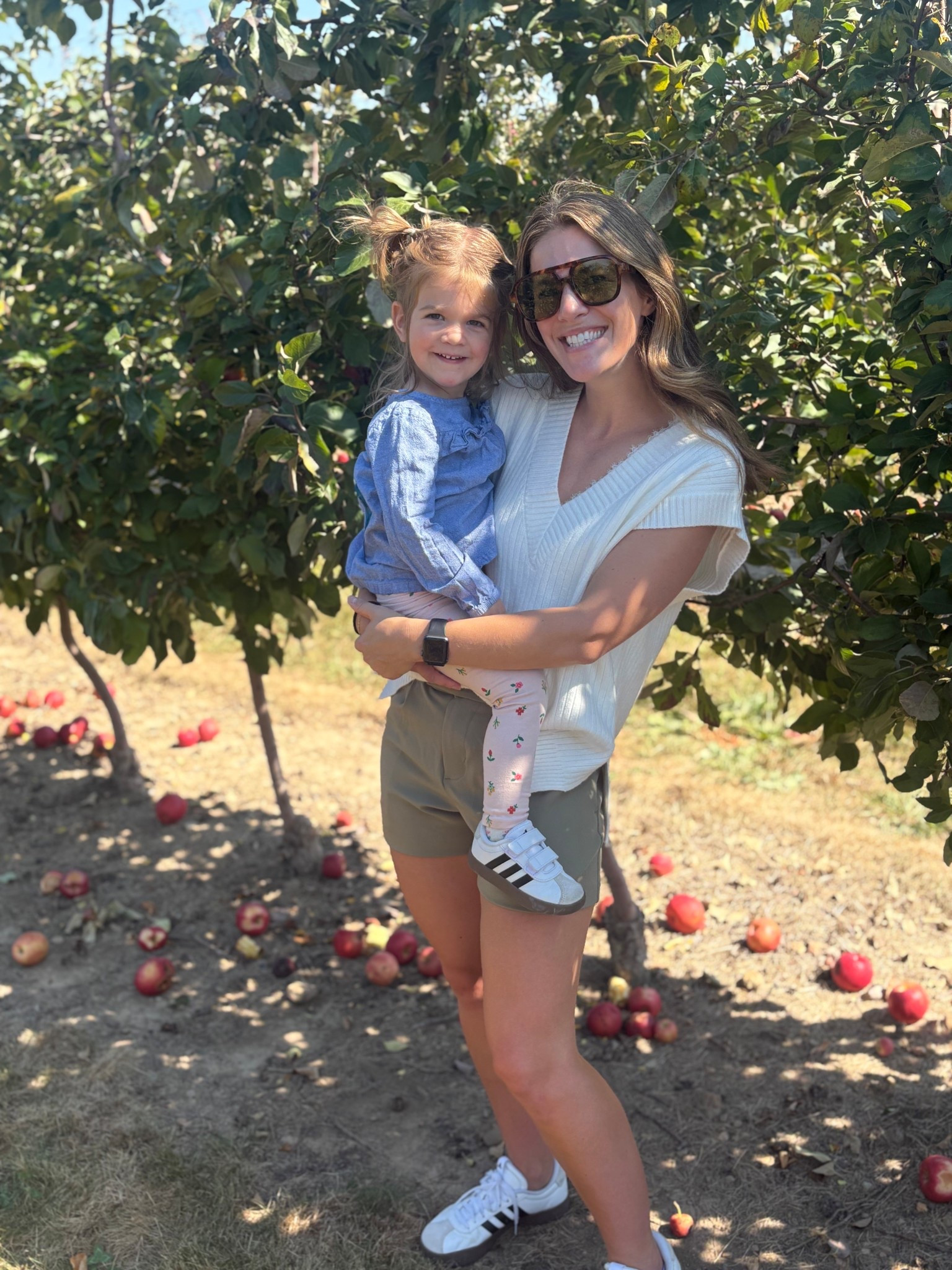Perfect fall morning spent apple picking! Loving these Target shorts and this Amazon sweater vest is a closet staple 🫶🏼

#LTKSaleAlert #LTKSeasonal #LTKFindsUnder50