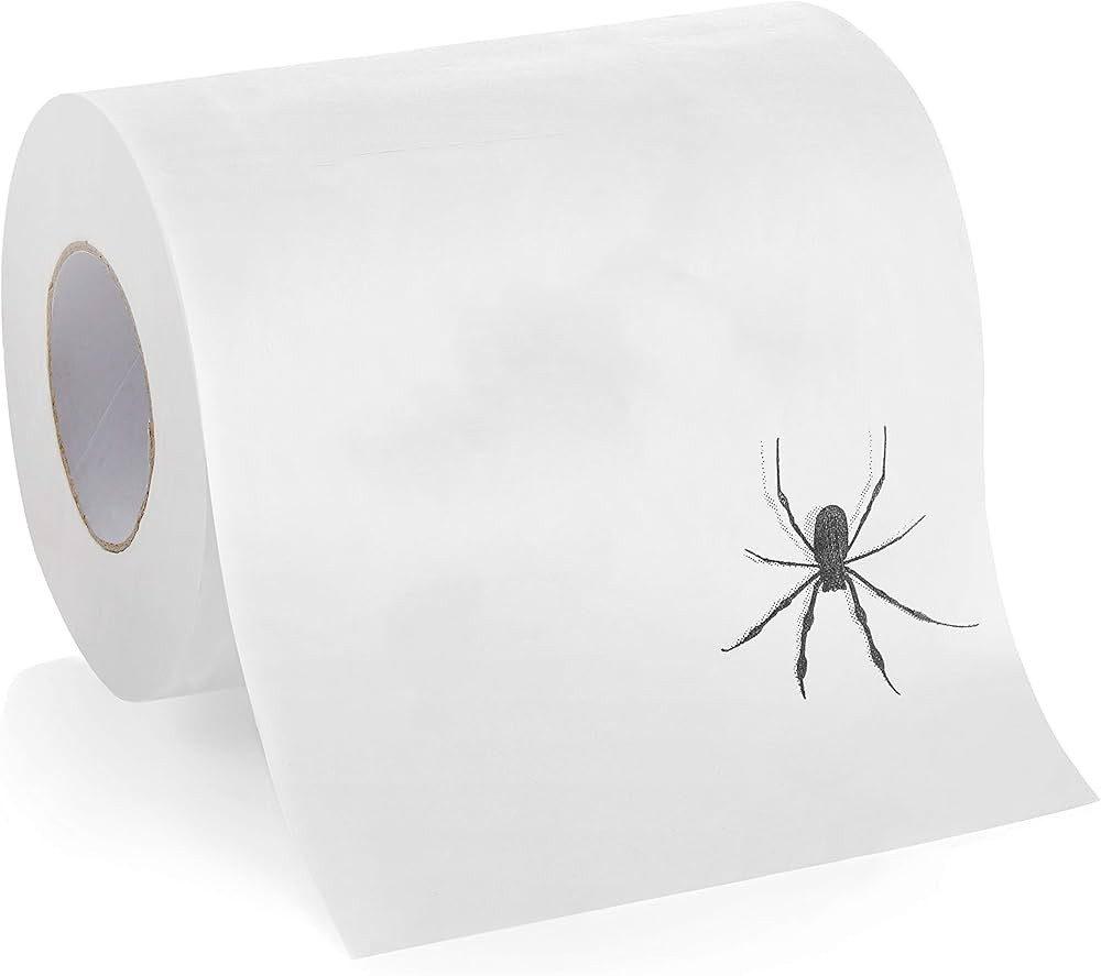 Spider Funny Toilet Paper - Prank, Practical Joke, or Gag Gift - Funny White Elephant Gift Idea ... | Amazon (US)
