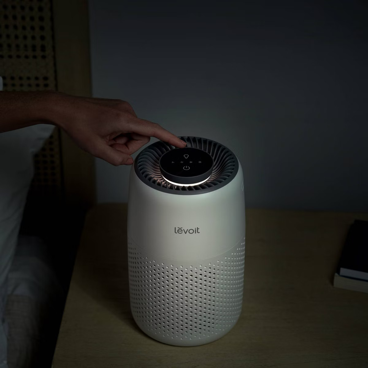 Levoit Core Mini Air Purifier with Night Light Cream White | Target