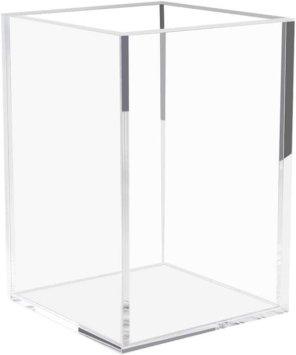 NIUBEE Acrylic Pen Holder,Clear Desktop Pencil Cup Stationery Organizer for Office Desk Accessory | Amazon (US)
