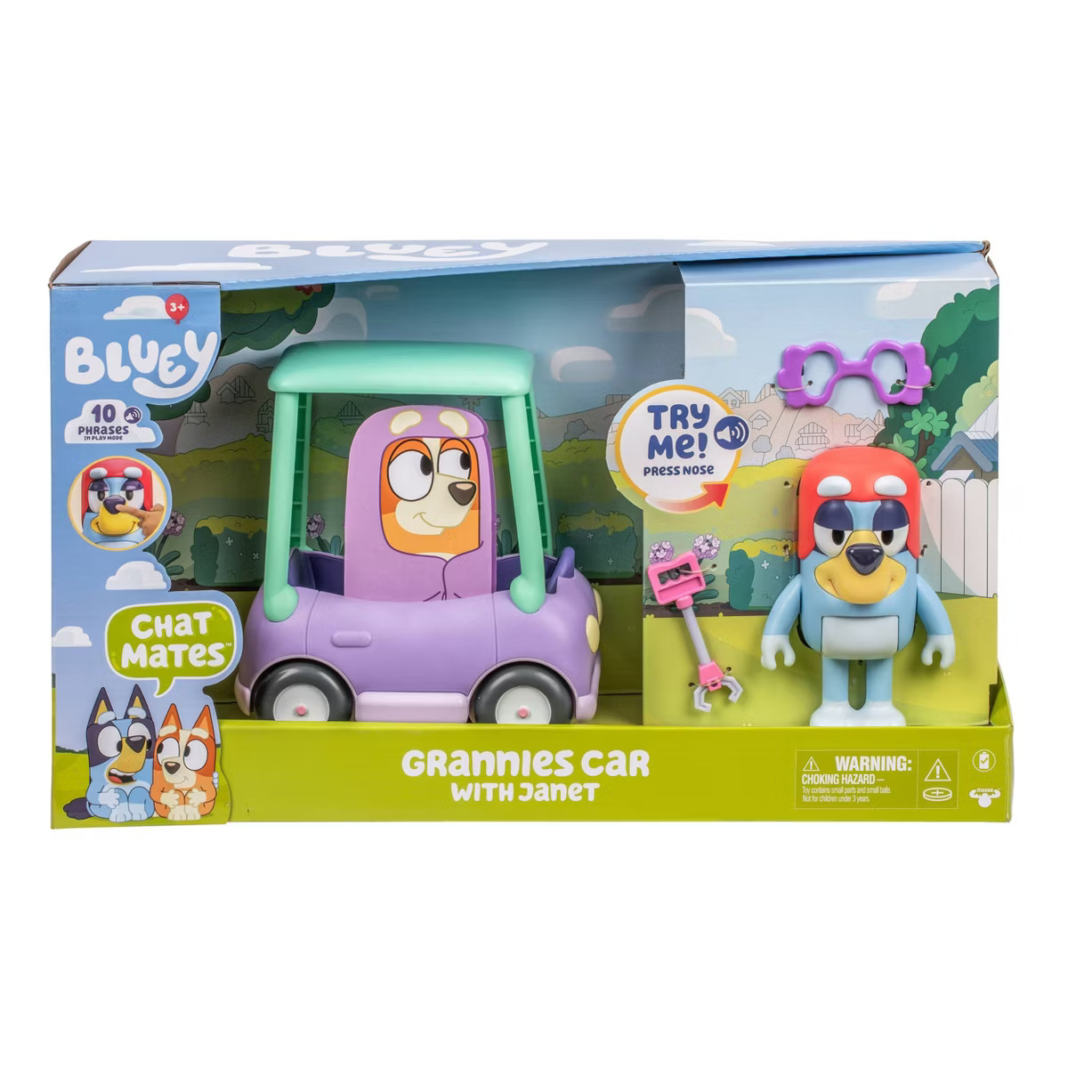 Bluey Chat Mates Figure & Vehicle - Granny Car & Janet | Target