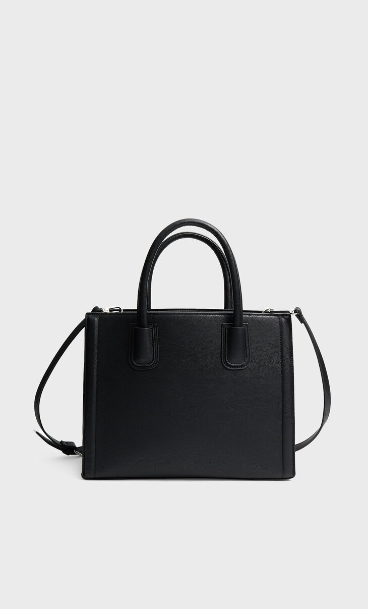 Structured tote bag - Women's fashion | Stradivarius United Kingdom | Stradivarius (UK)