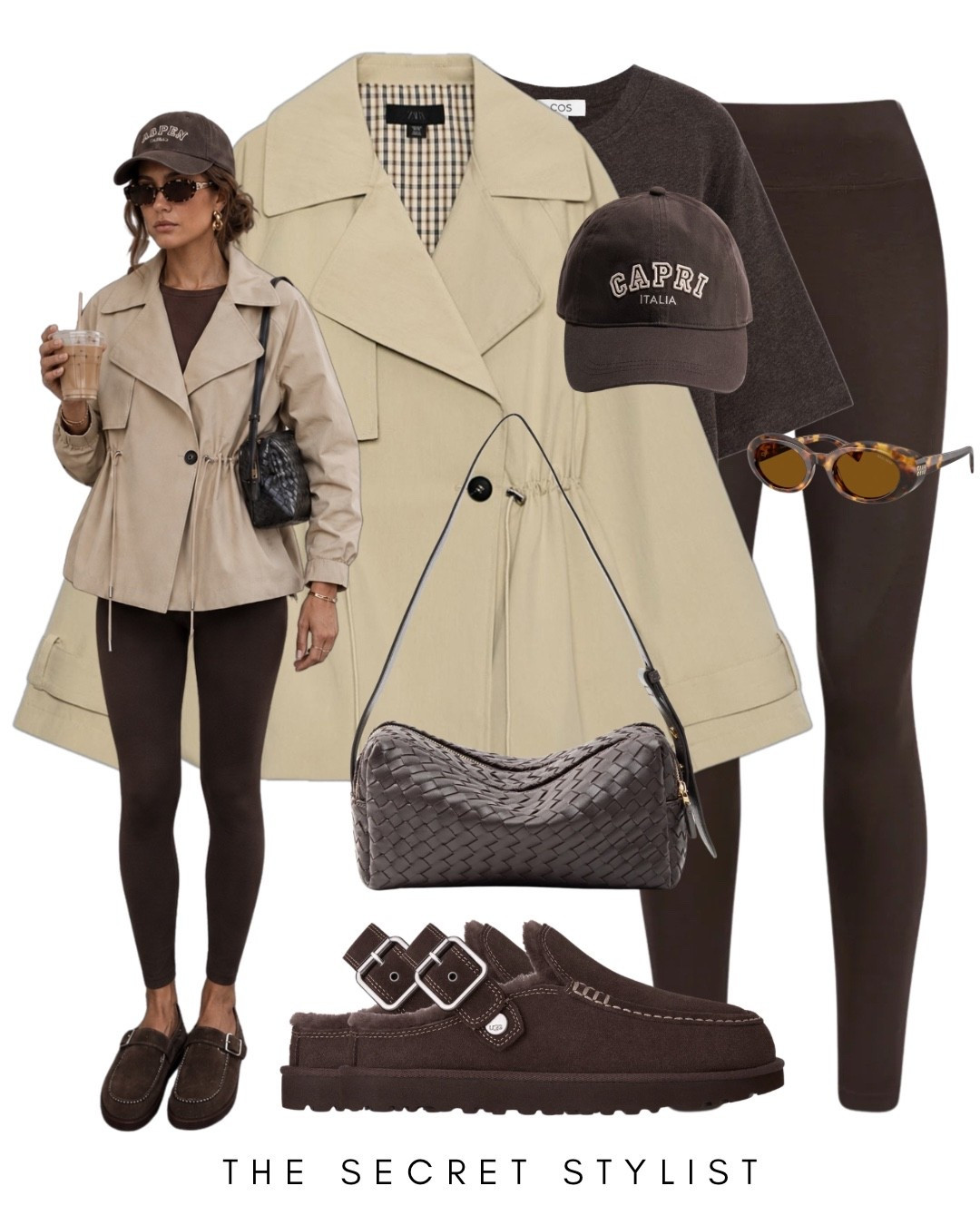 Autumn casual outfit
Zara check short trench coat
Woven bag
Ugg Goldenstar Evelina clogs burnt cedar
Mules 
Transitional outfit 
Brown tala Leggings

#LTKuk #LTKautumn #LTKstyletip