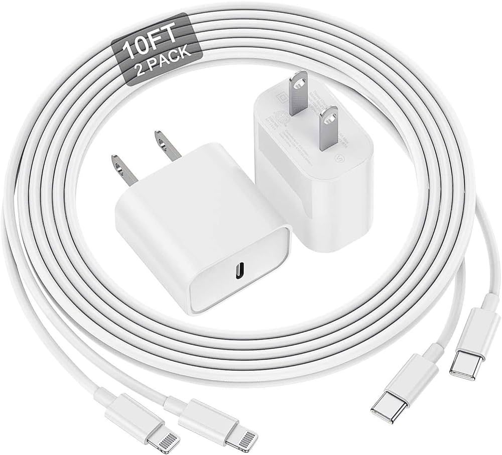 Fast Charger, [MFi Certified] 10 FT Long USB C to Lightning Cable with 20W iPhone Rapid Charging ... | Amazon (US)