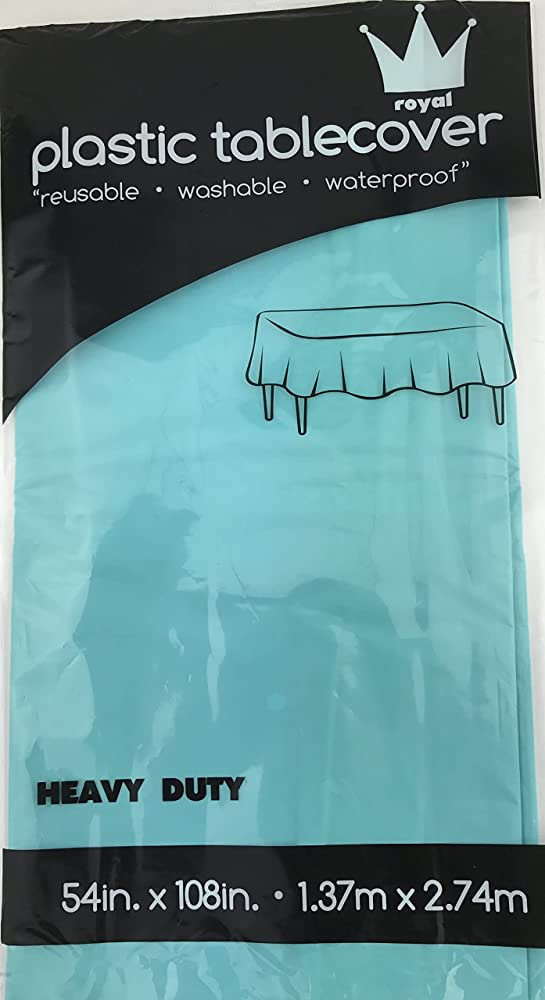 Amazon.com: Royal 7 Pack of:3 Plastic Table Cloth 54 x 108, Plastic Party Table Cover, Reusable P... | Amazon (US)