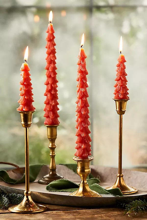 Tree Unscented Taper Candles, Set of 2 | Anthropologie (US)