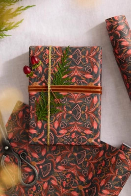 Bright Mahogany Gift Wrap, Set of 3 Sheets | Anthropologie (US)