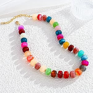 LILIE&WHITE Resin Chunky Beaded Necklace for Women Minimalistic Modern Statement Necklace Jewelry... | Amazon (US)