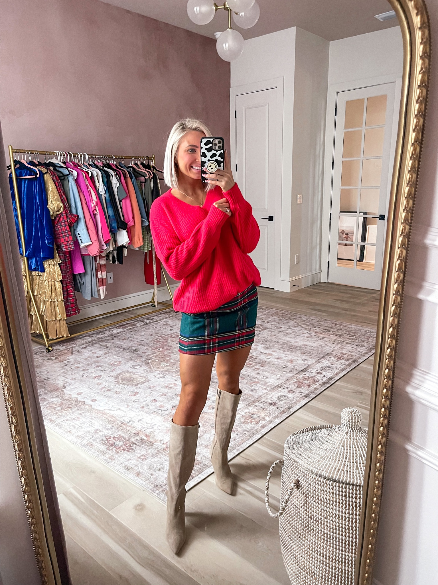 Code THANKTANNER for 25% off my sweater and plaid skirt size small in both! 
Skirt—
SALE: $33
REG: $44
Sweater—
SALE: $31
REG: $42

#LTKSeasonal #LTKsalealert #LTKHoliday