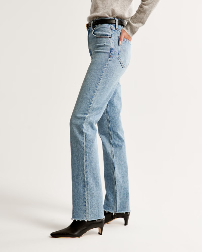 Women's Ultra High Rise 90s Straight Jean | Women's Bottoms | Abercrombie.com | Abercrombie & Fitch (US)