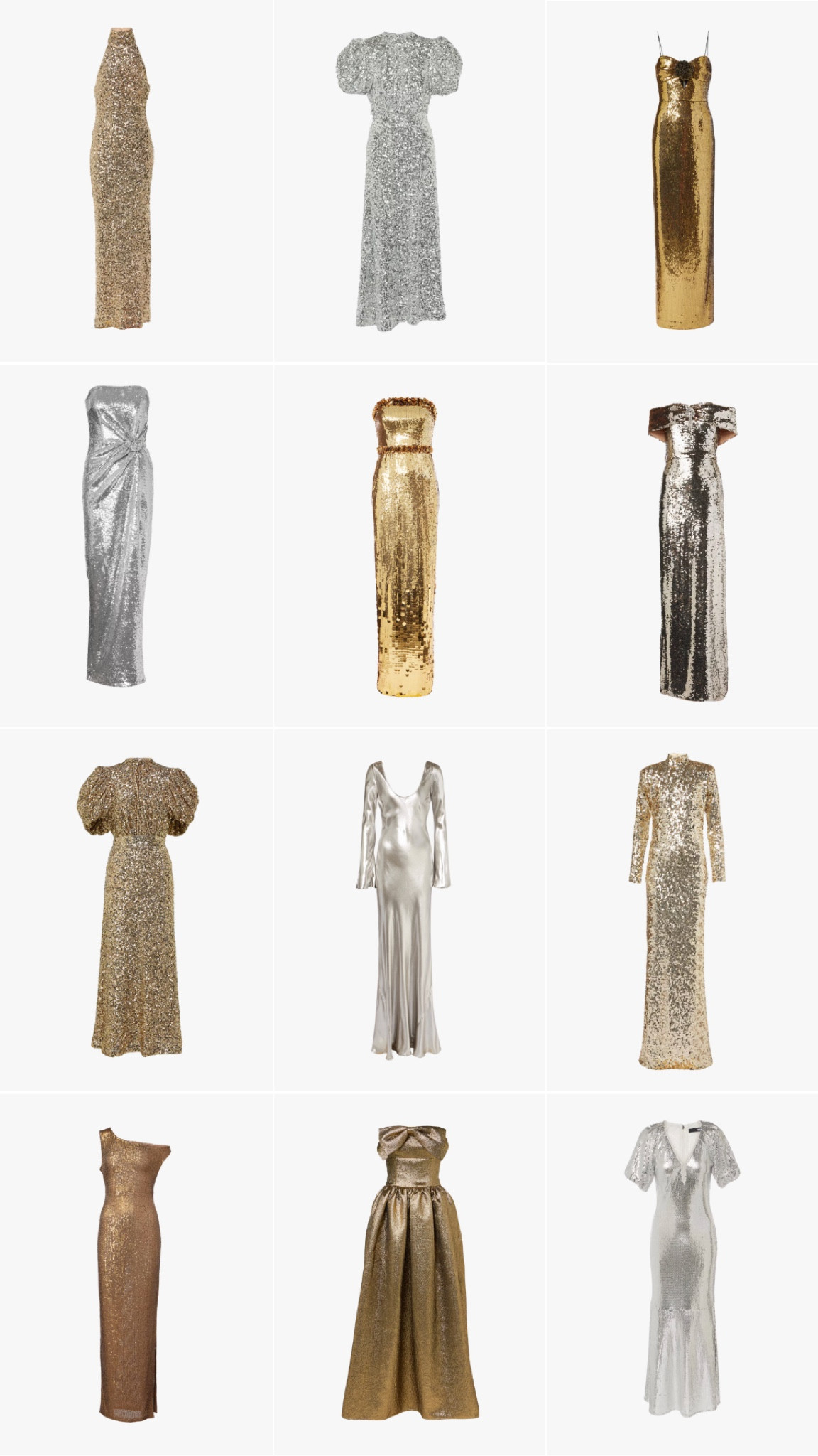 Gold & silver wedding guest dresses under $1000