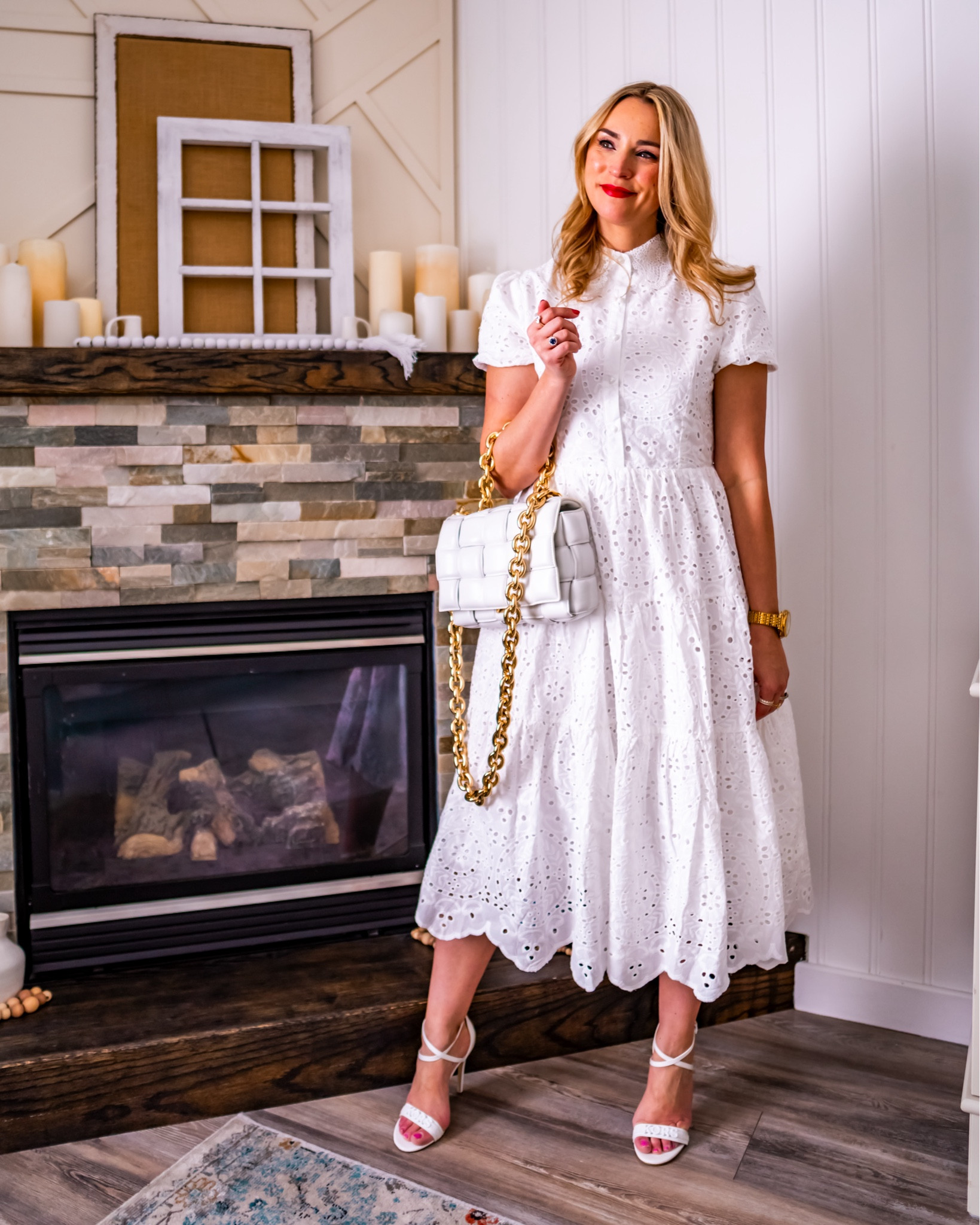 White eyelet midi dress for Spring and Summer 

#LTKfindsunder100 #LTKstyletip #LTKmidsize