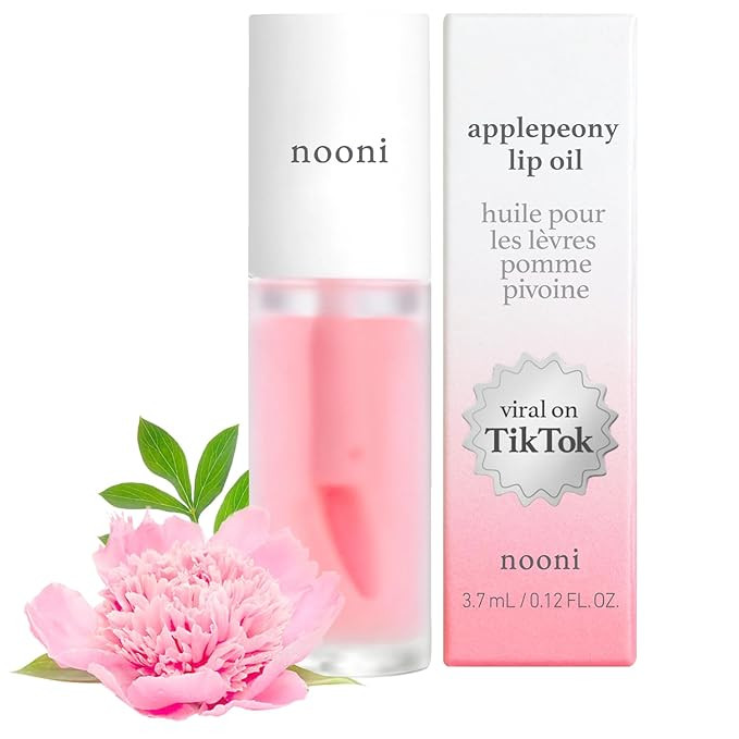 NOONI Korean Vegan Appleseed Lip Oil - Applepeony | Long-Lasting, Moisturizing, Plumping, Revital... | Amazon (US)