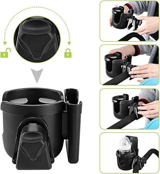 Amazon.com: Accmor Stroller Cup Holder with Phone Holder, Bike Cup Holder, Universal Cup Holder f... | Amazon (US)