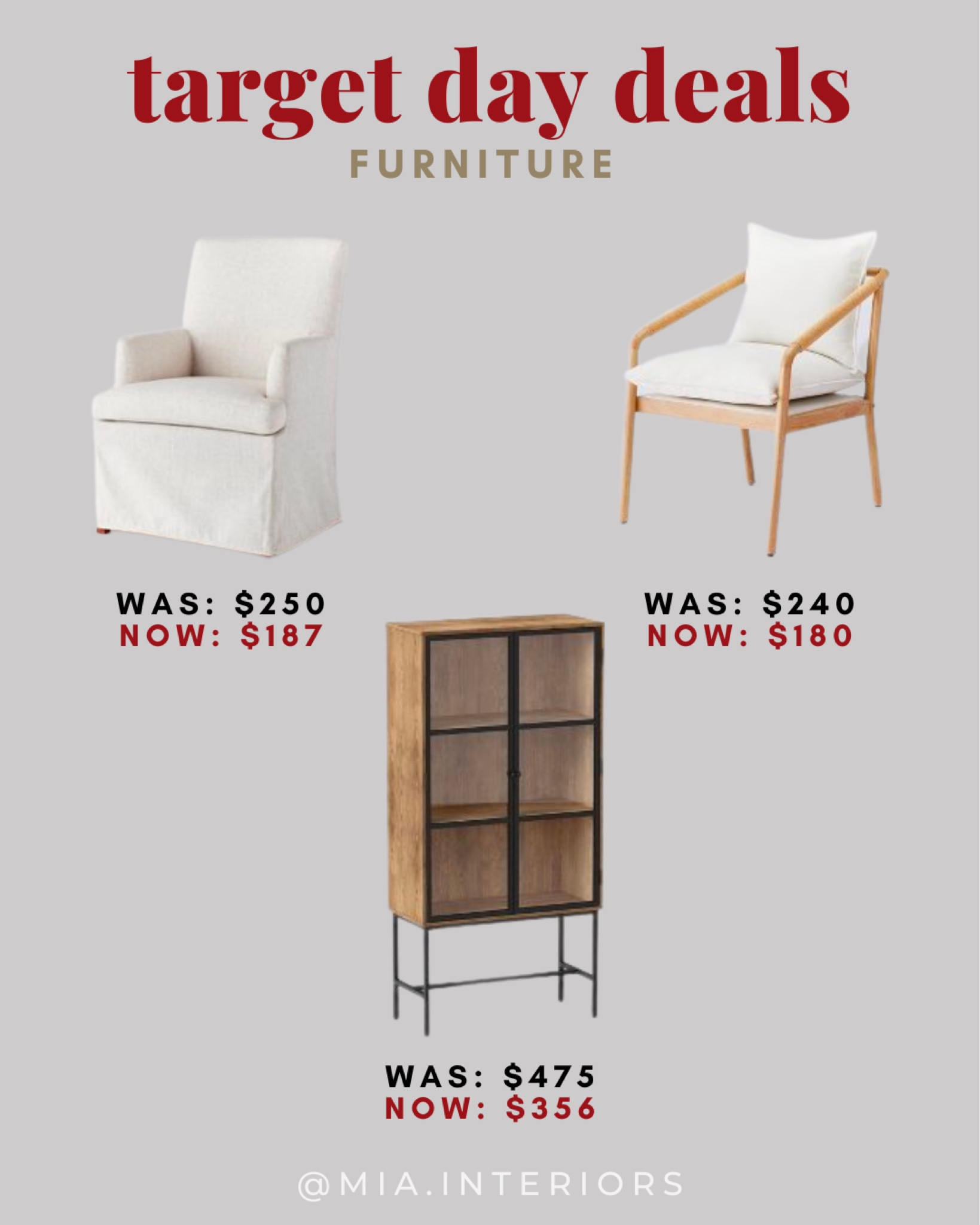 Target Day Deals! Big savings on furniture!

#targetsale #targetfurniture #targethome #homedecor #blackcabinet #moderncabinet #upholsteredchair #livingroomchair #chairs

#LTKhome #LTKSeasonal #LTKsalealert