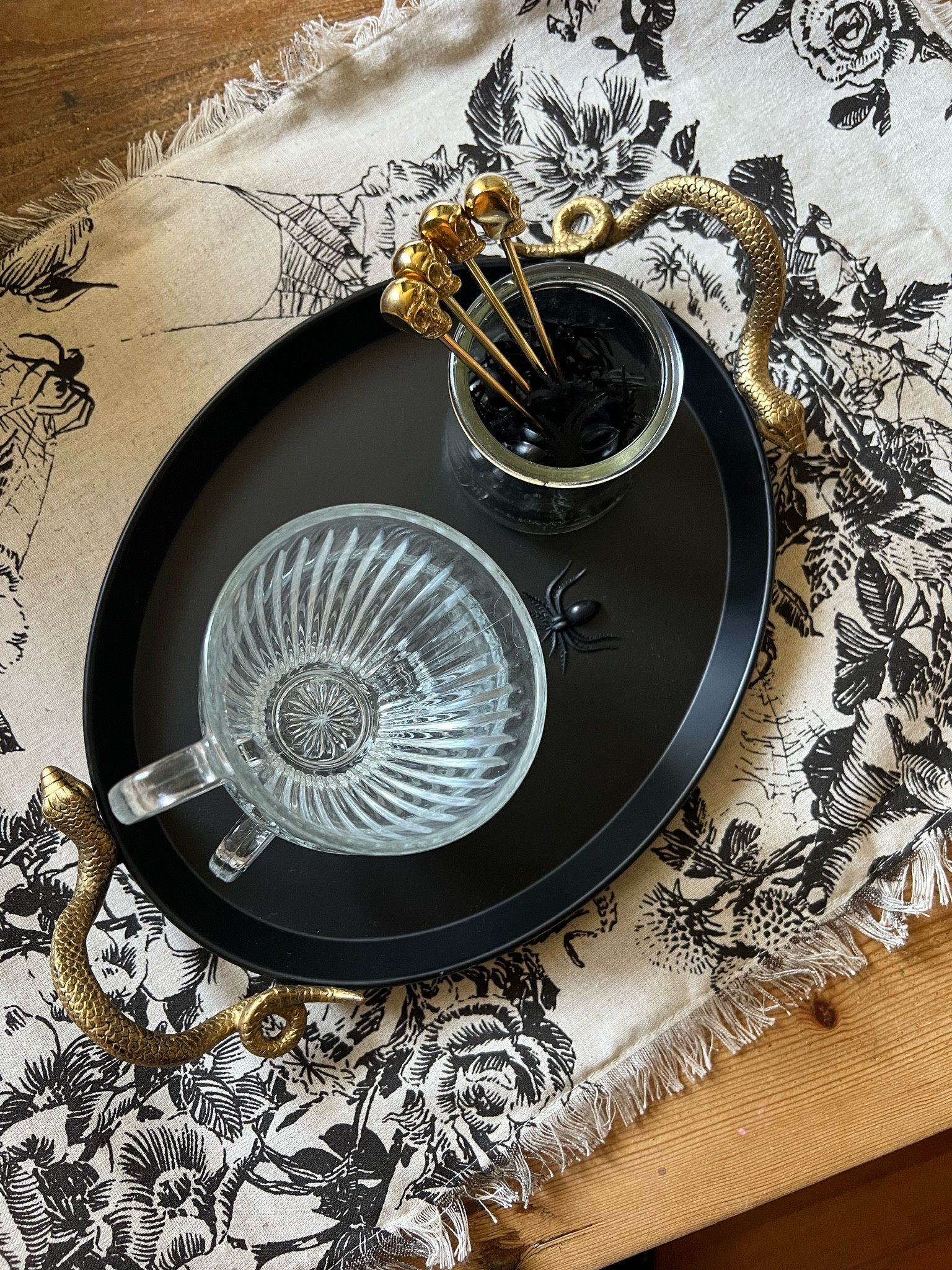 Styled up this little dollar spot tray that I upgraded with some rub n buff with some Target Halloween finds 🕷

#LTKSeasonal #LTKunder50 #LTKHalloween