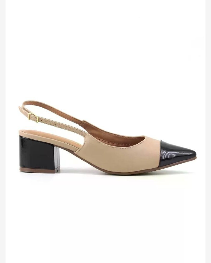 Sapato Feminino Scarpin Vizzano Salto Baixo Bege | Riachuelo (BR)