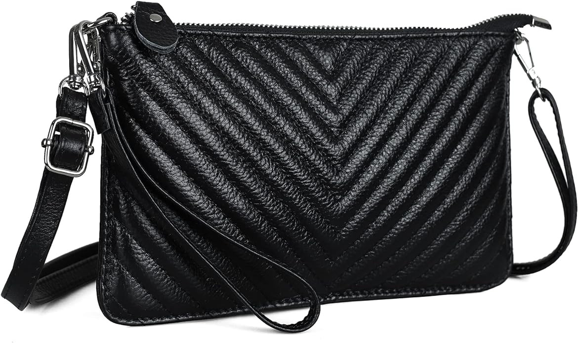 befen Genuine Leather Wristlet Clutch Wallet Purses Small Crossbody Bags for Women with RFID Bloc... | Amazon (US)