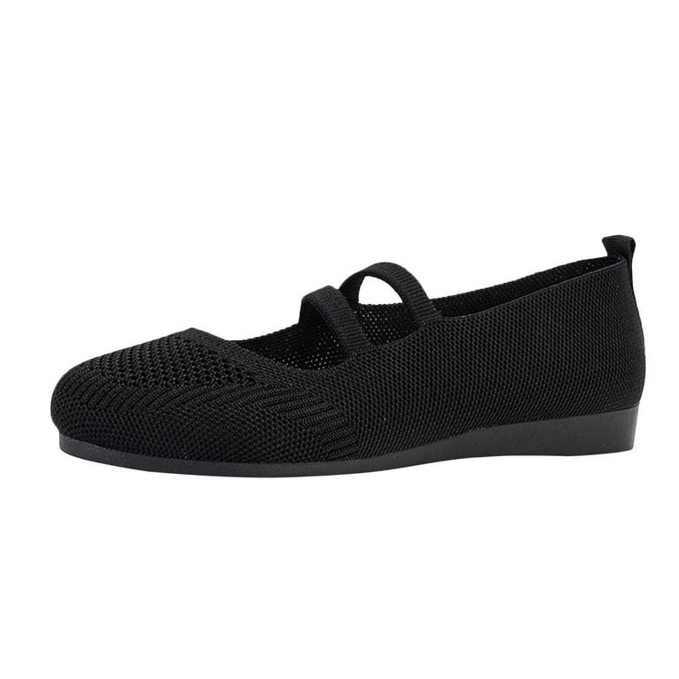 Kayannuo Wide Toe Box Flat Shoes Women Mary Jane Flat Shoes Comofortable Ballet Flat with Adjusta... | Walmart (US)