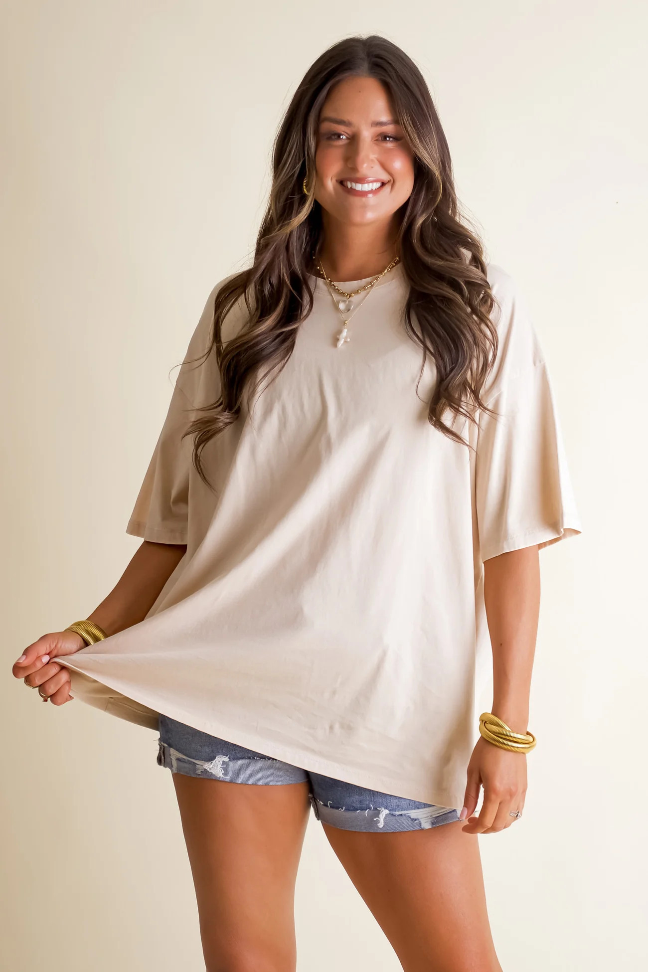 Back To Back Acid Wash Boyfriend Tee | Nellie Mae