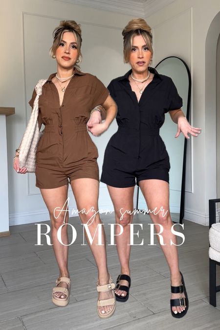 Amazon rompers! Perfect and super easy for summer 🙌🏼🤩

✔️ wearing them both in a size small

#LTKFindsUnder50 #LTKStyleTip #LTKU